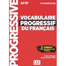 کتاب زبان فرانسه وکبیولر پروگرسیف Vocabulaire Progressif Du Francais A2 B1 - Intermediaire - 3rd +Corriges