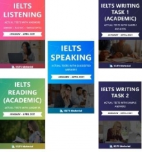 کتاب IELTS (Academic) 5 in 1  Combo ( Listening + Speaking + Reading + Writing Task 1+ Task 2) (Jan – April 2021)