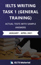 کتاب آیلتس رایتینگ جنرال تسک 1 اکچوال تست ژانویه تا آپریل ۲۰۲۱ IELTS Writing Task 1 General Training Actual Test