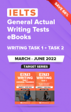 مجموعه دو جلدی آیلتس رایتینگ جنرال اکچوال تست  IELTS Writing (General) Actual Test (March – June 2022)  [Task 1+ Task 2]
