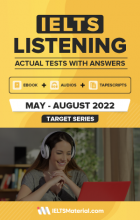 کتاب آیلتس لیسنینگ اکچوال تست می تا آگوست IELTS Listening Actual Tests and Answers (May – August 2022)