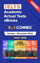 IELTS (Academic) 5 in 1 Actual Tests eBook Combo (October-November 2022 ) [Listening + Speaking + Reading + Writing Task 1+ Task
