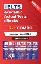 مجموعه پنج جلدی آیلتس آکادمیک اکچوال تست IELTS (Academic) 5 in 1 Actual Tests Combo ( January – June 2024)