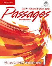 کتاب ویدئو اکتیویتی پسیجز Passages Level 1 video activities 3rd edition