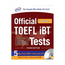 کتاب ای تی اس آفیشیال تافل آی بی تی ETS Official TOEFL iBT Tests 3rd - Volume 1