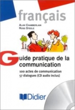 کتاب زبان فرانسه گاید پراتیک د لا کامیونیکیشن  guide pratique de la communication 100 actes de communication 57 dialogues cd aud