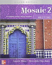 کتاب زبان موزاییک 2 رایتینگ سیلور ادیشن Mosaic 2 Writing Silver Edition