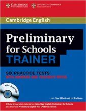 کتاب زبان پریلیمینری فور اسکولز ترینر  Cambridge English Preliminary for Schools Trainer
