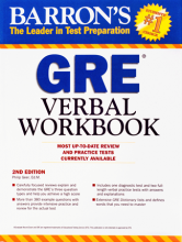 کتاب بارونز جی آر ای وربال ورک بوک Barrons GRE Verbal Workbook 2nd Edition