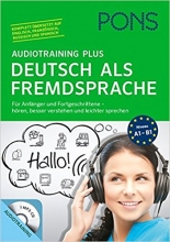 کتاب زبان آلمانی پونز آئودیو ترینینگ پلاس  PONS Audiotraining Plus Deutsch als Fremdsprache