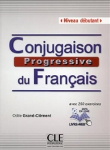 کتاب زبان فرانسه کونژوگزون سیاه سفید Conjugaison progressive du francais - Niveau debutant
